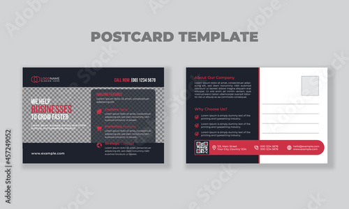 Creative modern corporate business postcard EDDM design template