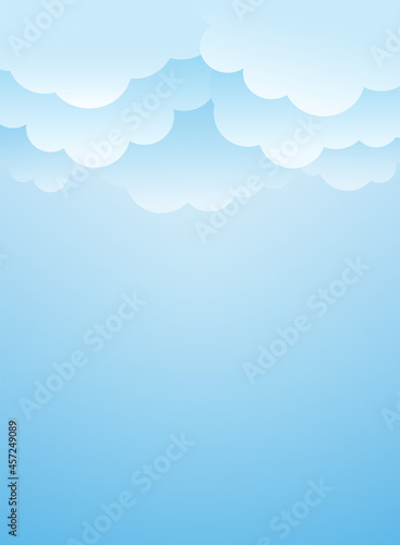 Clouds background. Vector illustration. Sky wallpaper. background