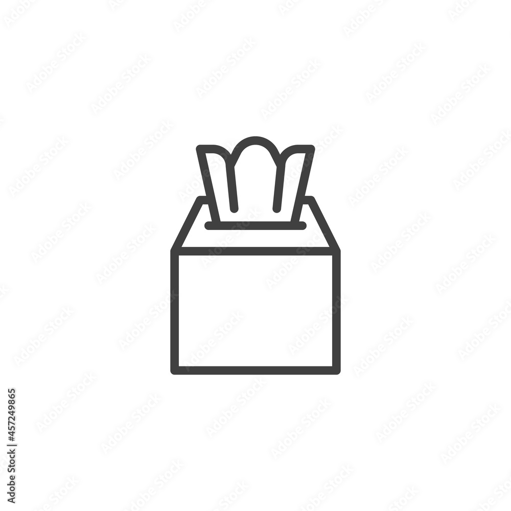 Paper napkin box line icon Paper napkin box line icon
