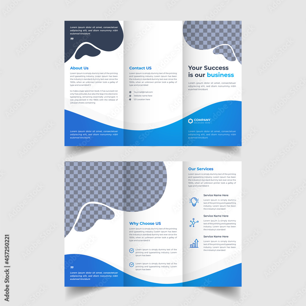 corporate business trifold promotional  brochure 