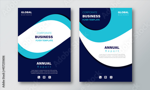 Annual Report Layout Design Template. Corporate Business flyer Background,  Catalog, Cover, Booklet, Brochure, Magazine, Poster, Corporate Presentation, Portfolio, Banner, Web, Design Concept Idea.