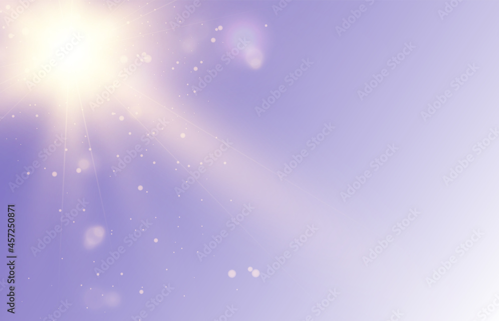 Vector glowing light effect with golden rays and lens flares. Vector glowing light effect with golden rays and lens flares.