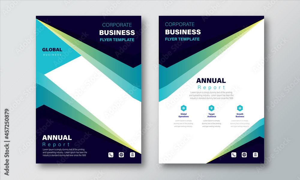 Annual Report Layout Design Template. Corporate Business flyer Background,  Catalog, Cover, Booklet, Brochure, Magazine, Poster, Corporate Presentation, Portfolio, Banner, Web, Design Concept Idea.