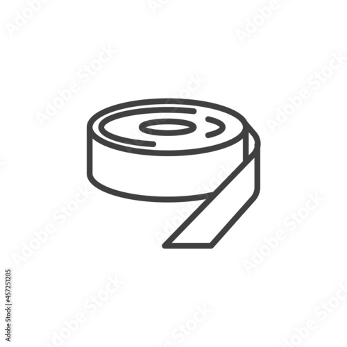 Paper strip roll line icon