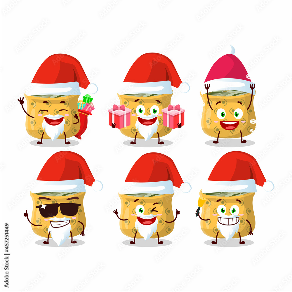 Santa Claus emoticons with rosemary cartoon character