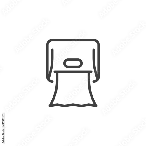 Paper towel dispenser line icon