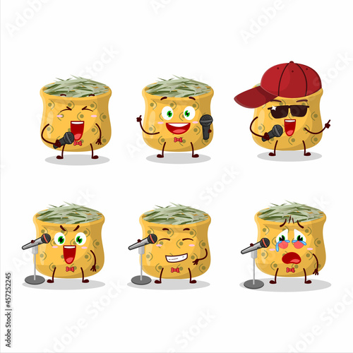 A Cute Cartoon design concept of rosemary singing a famous song