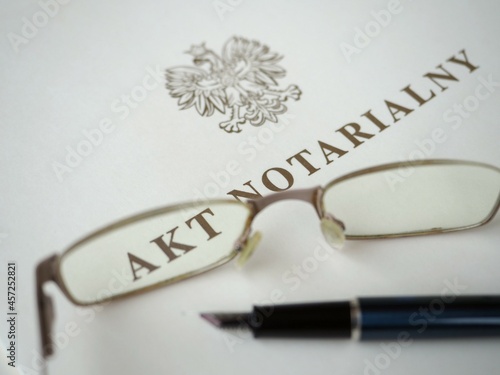 Dokumenty notarialne, akt notarialny