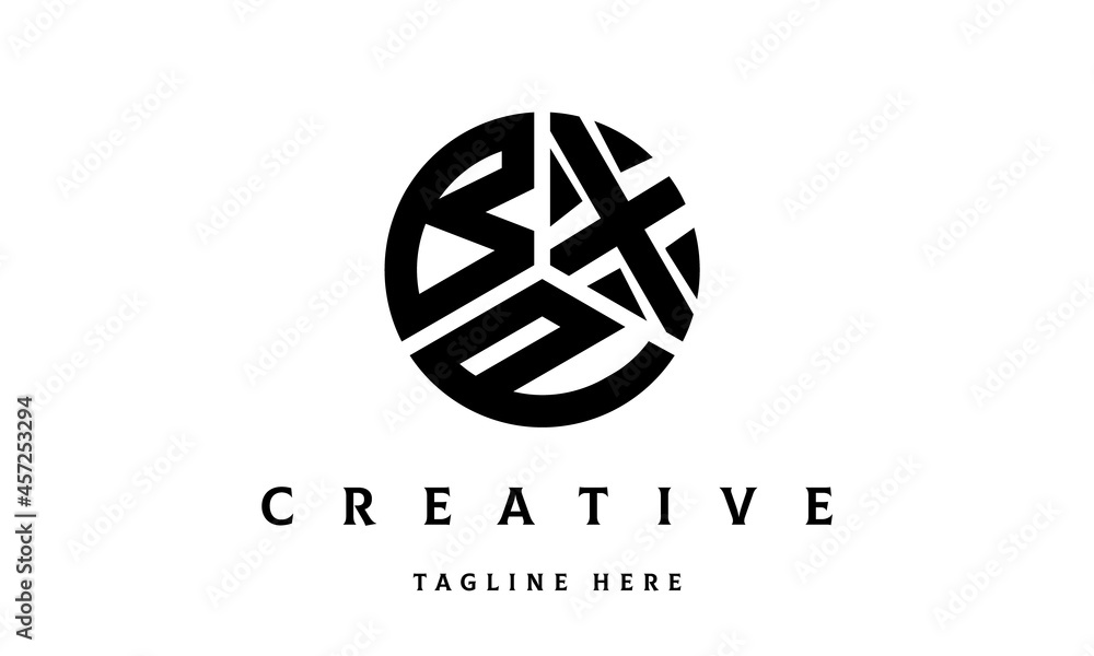 BXP creative circle three letter logo BXP creative circle three letter logo