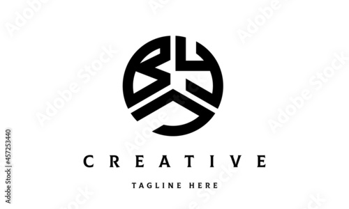 BYJ creative circle three letter logo
