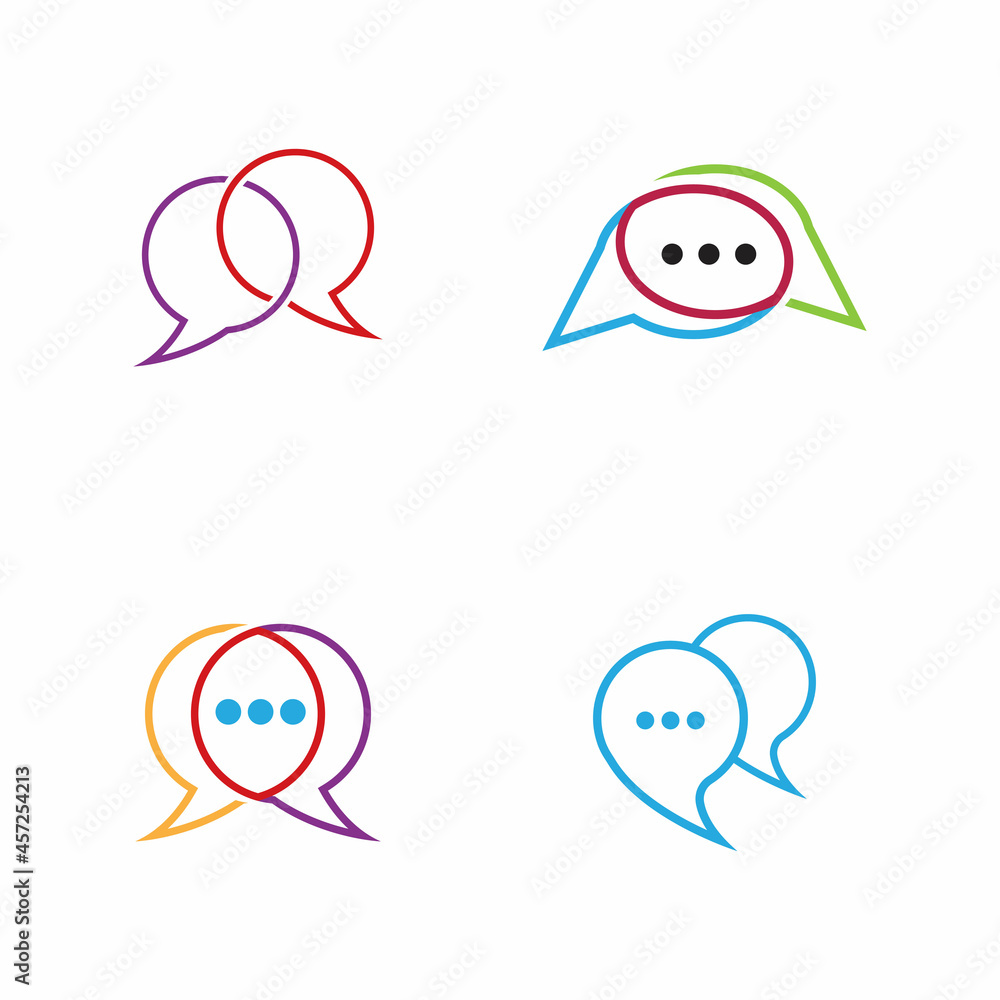 Buble chat icon Vector Illustration design Logo template Buble chat icon Vector Illustration design Logo template
