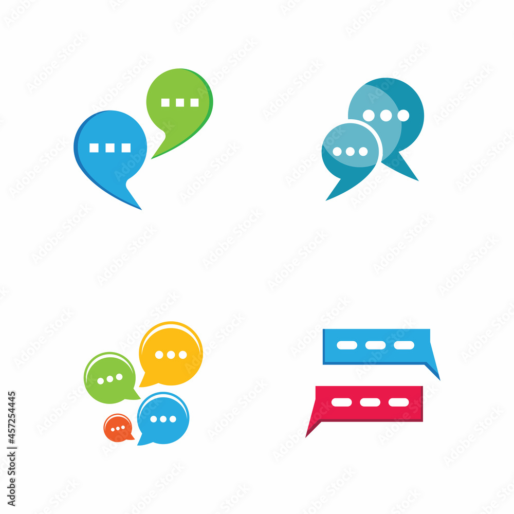 Buble chat icon Vector Illustration design Logo template Buble chat icon Vector Illustration design Logo template