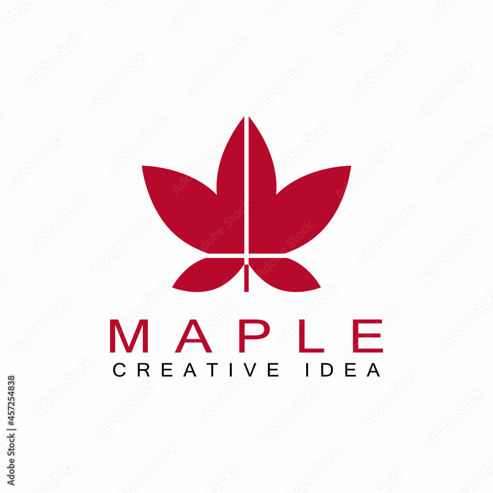 Maple leaf vector illustration design template Maple leaf vector illustration design template