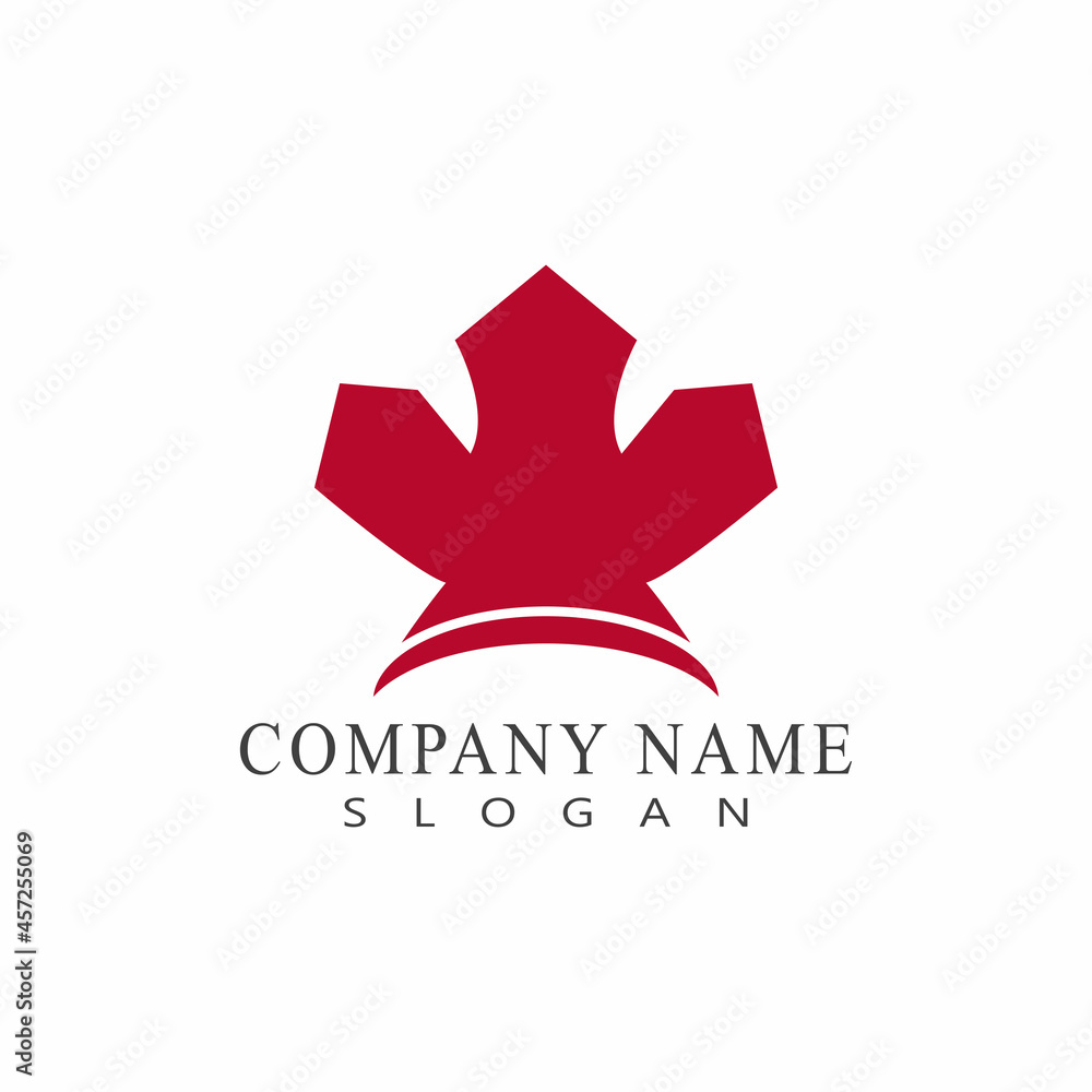 Maple leaf vector illustration design template Maple leaf vector illustration design template