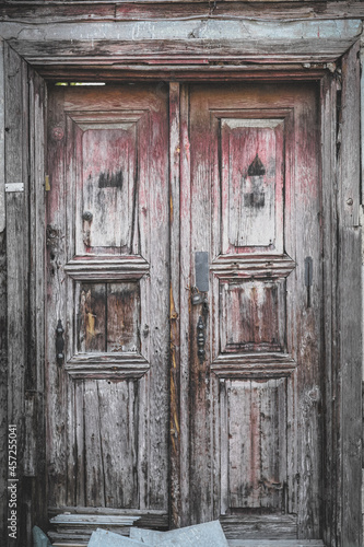 Old rustic wooden main door