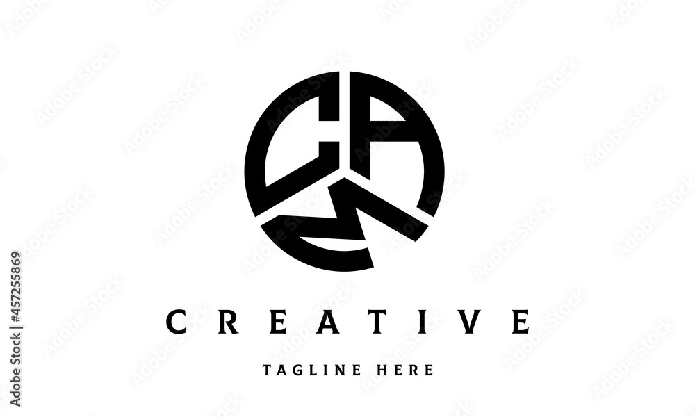 CAM creative circle three letter logo CAM creative circle three letter logo