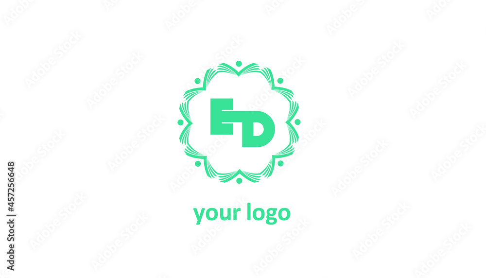 Literally ED logo in soft blue and green Literally ED logo in soft blue and green
