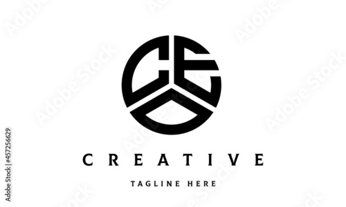 CEO creative circle three letter logo