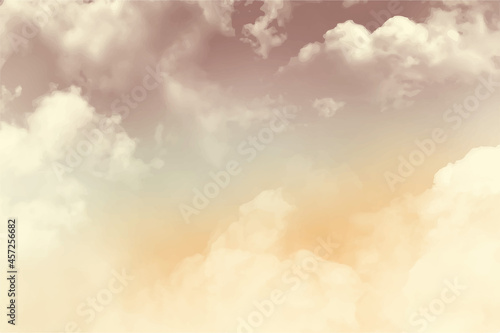 Hand painted watercolor pastel sky cloud background © achfauzi
