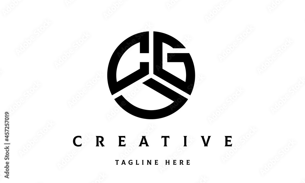 CGU creative circle three letter logo