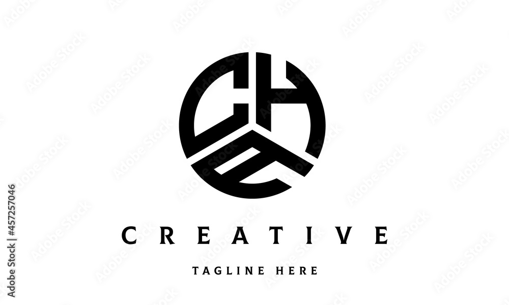 CHA creative circle three letter logo CHA creative circle three letter logo