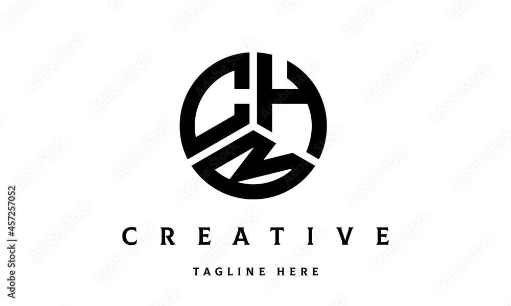 CHB creative circle three letter logo CHB creative circle three letter logo