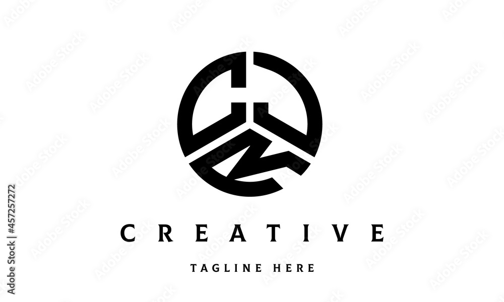 CJR creative circle three letter logo CJR creative circle three letter logo