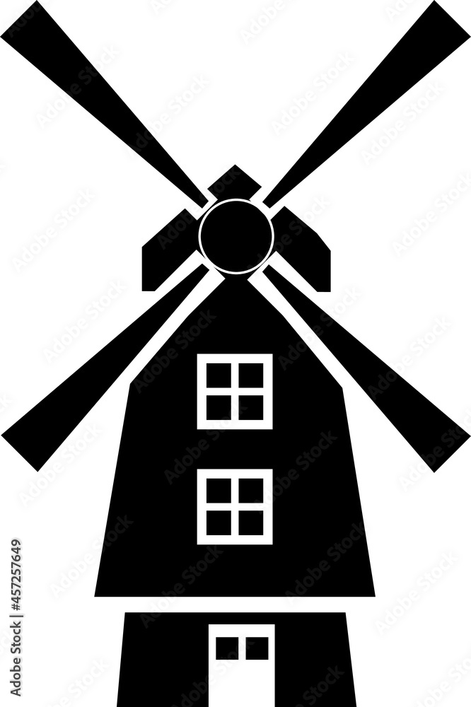 Grafik schematische WIndmühle Grafik schematische WIndmühle