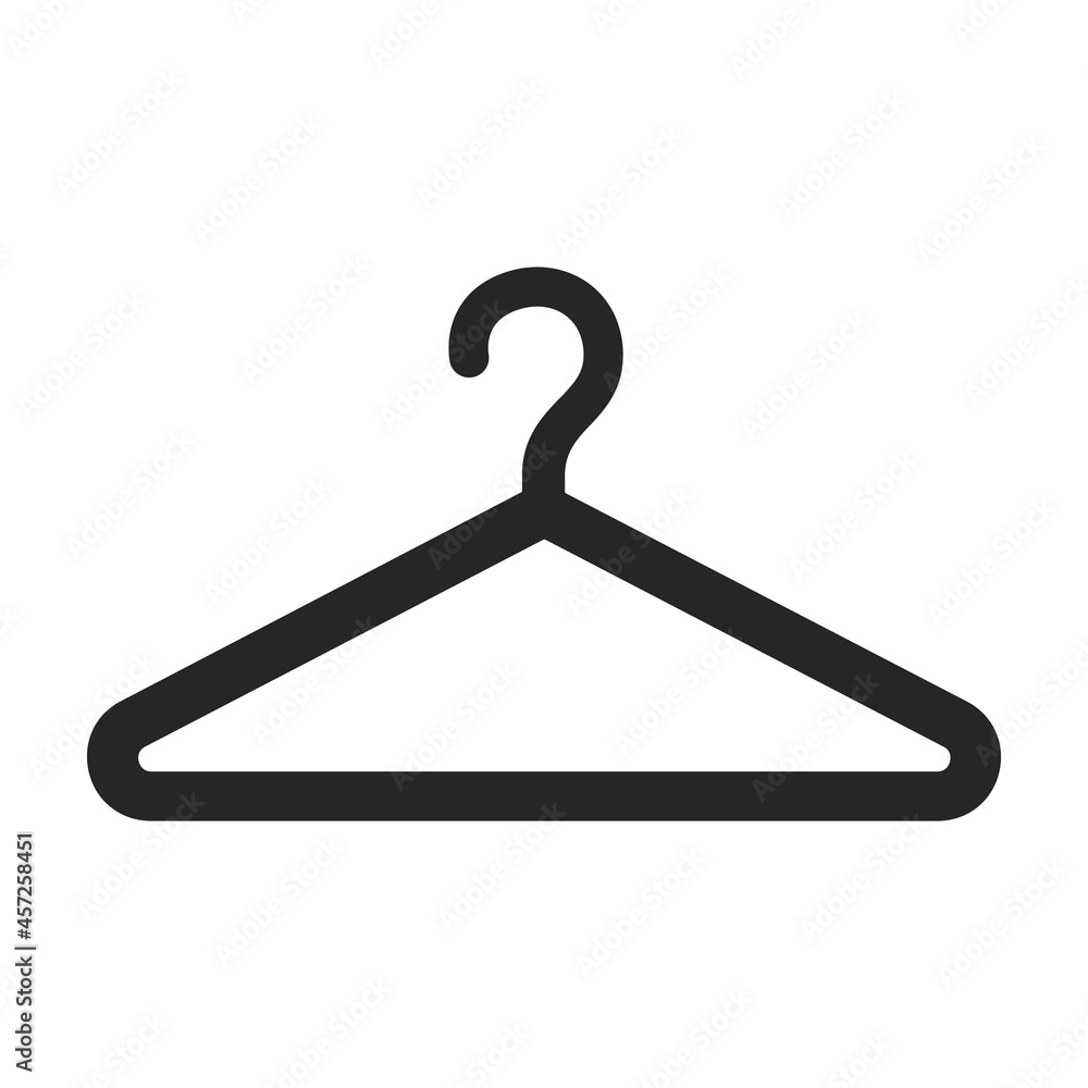 Hanger vector icon.Black vector icon isolated on white background hanger. Hanger vector icon.Black vector icon isolated on white background hanger.