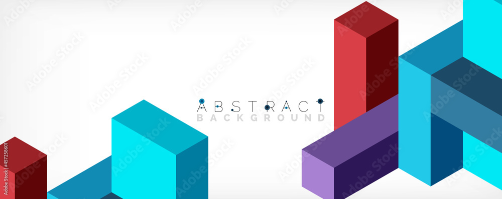 Abstract background. 3d cubes, cubic elements and blocks. Techno or business concept for wallpaper, banner, background, landing page Abstract background. 3d cubes, cubic elements and blocks. Techno or business concept for wallpaper, banner, background, landing page