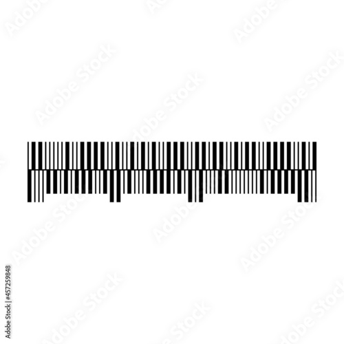 Bar code vector cartoon icon. Vector illustration barcode on white background. Isolated cartoon illustration icon of label bar code .