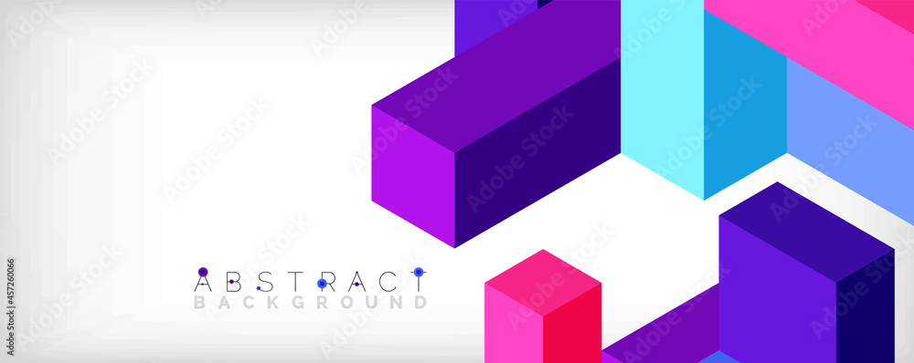 Abstract background. 3d cubes, cubic elements and blocks. Techno or business concept for wallpaper, banner, background, landing page Abstract background. 3d cubes, cubic elements and blocks. Techno or business concept for wallpaper, banner, background, landing page