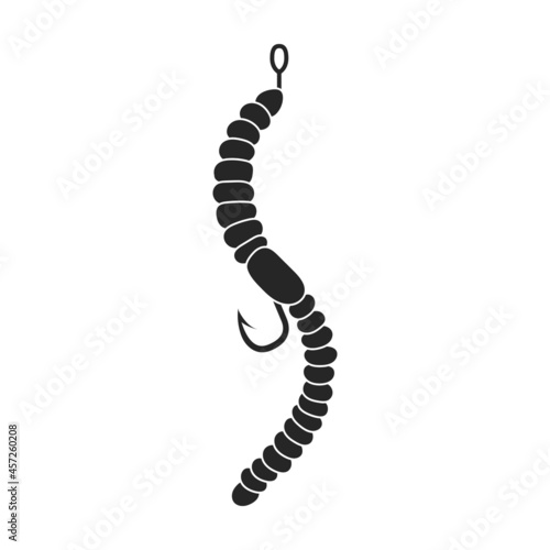Tackle bait vector icon.Black vector icon isolated on white background tackle bait.