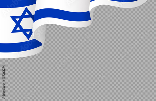 Waving flag of Israel isolated  on png or transparent  background,Symbol of Israel,template for banner,card,advertising ,promote, vector illustration top gold medal sport winner country
