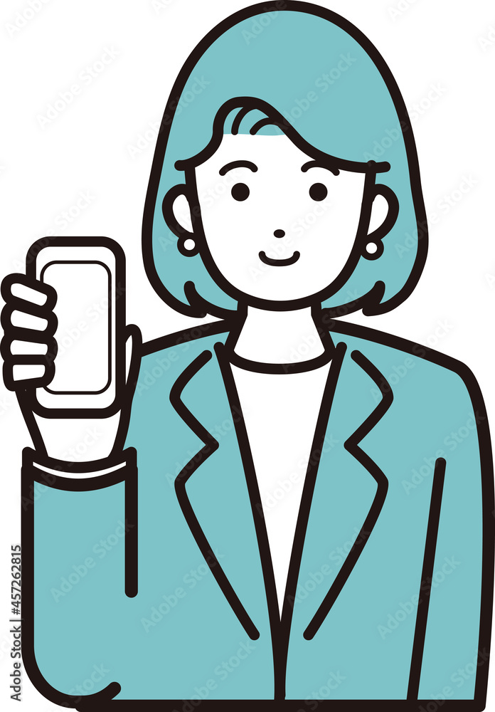 女性 スマホ 携帯電話 ビジネス 店員 会社員 笑顔 スーツ 上半身 手 イラスト 女性 スマホ 携帯電話 ビジネス 店員 会社員 笑顔 スーツ 上半身 手 イラスト