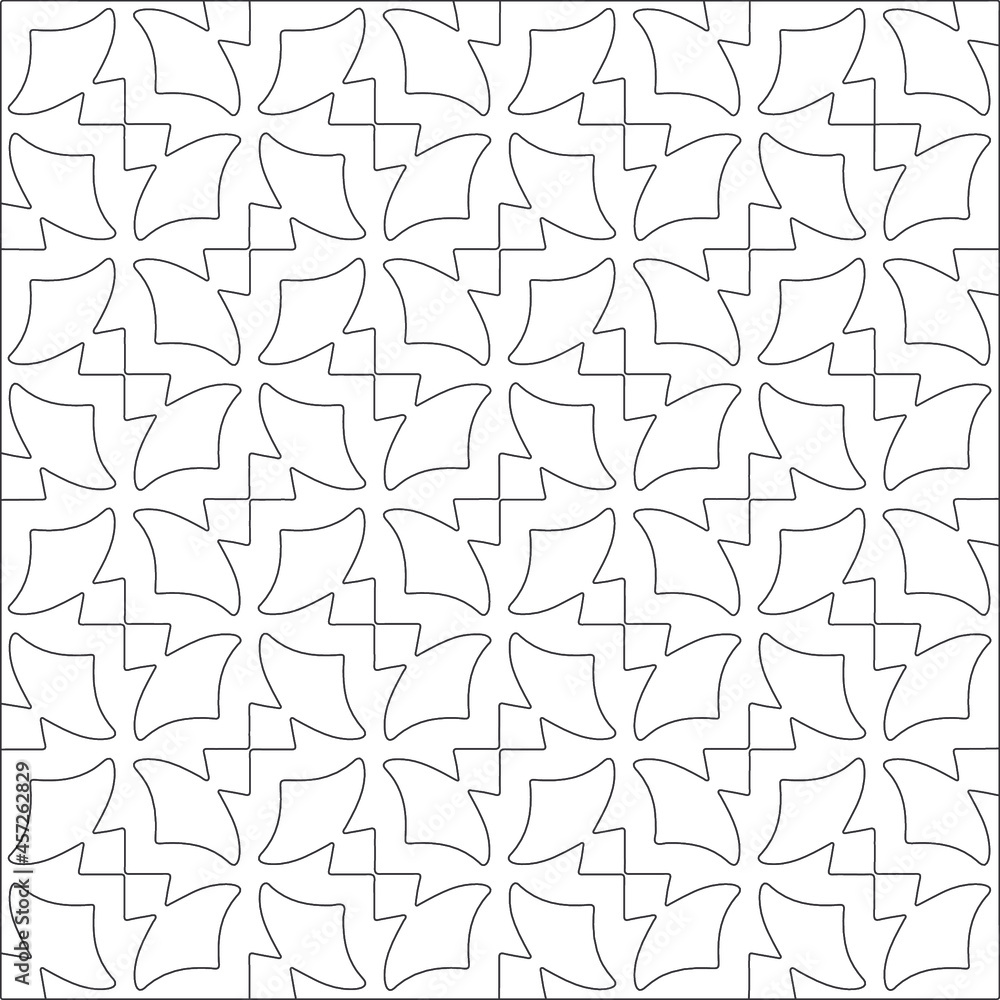 Seamless vector pattern in geometric ornamental style. Black pattern. Seamless vector pattern in geometric ornamental style. Black pattern.