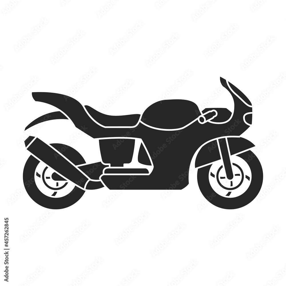 Fototapeta premium Motorcycle vector icon.Black vector icon isolated on white background motorcycle.
