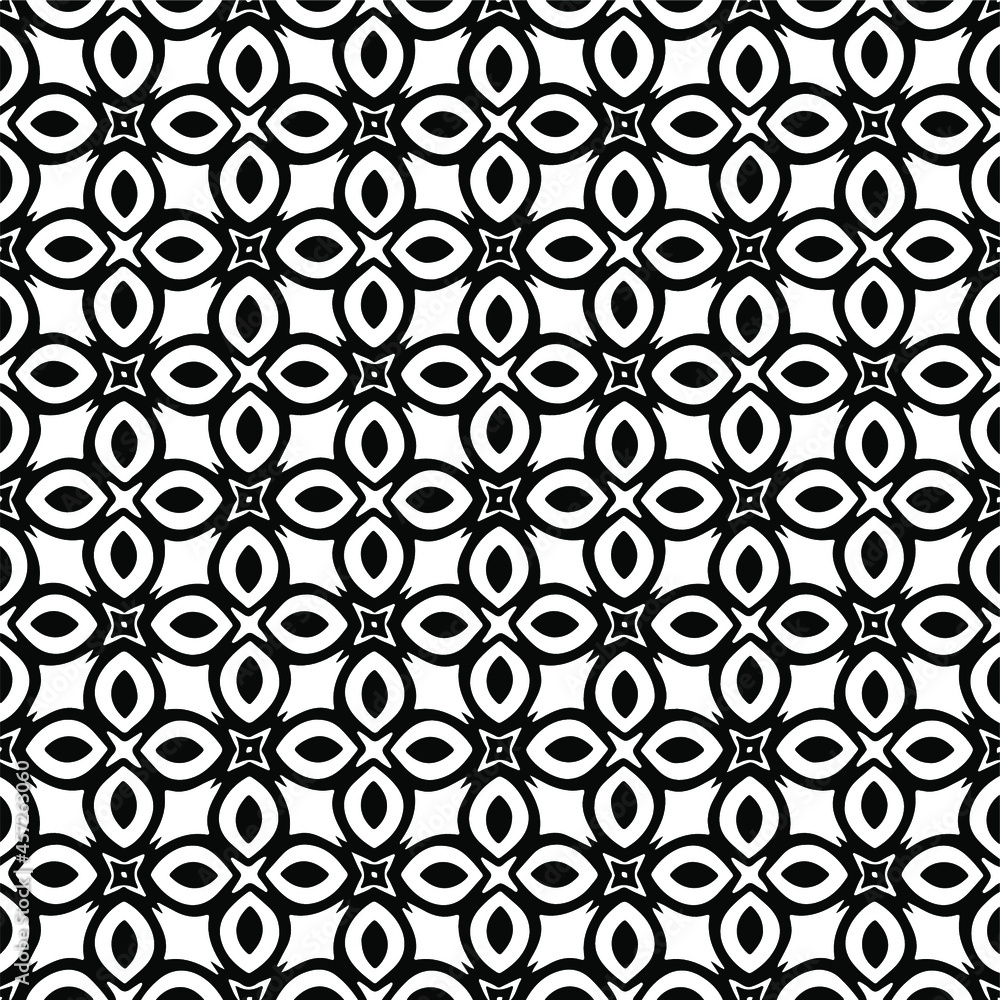 Seamless vector pattern in geometric ornamental style. Black pattern. Seamless vector pattern in geometric ornamental style. Black pattern.