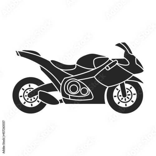 Motorcycle vector icon.Black vector icon isolated on white background motorcycle.