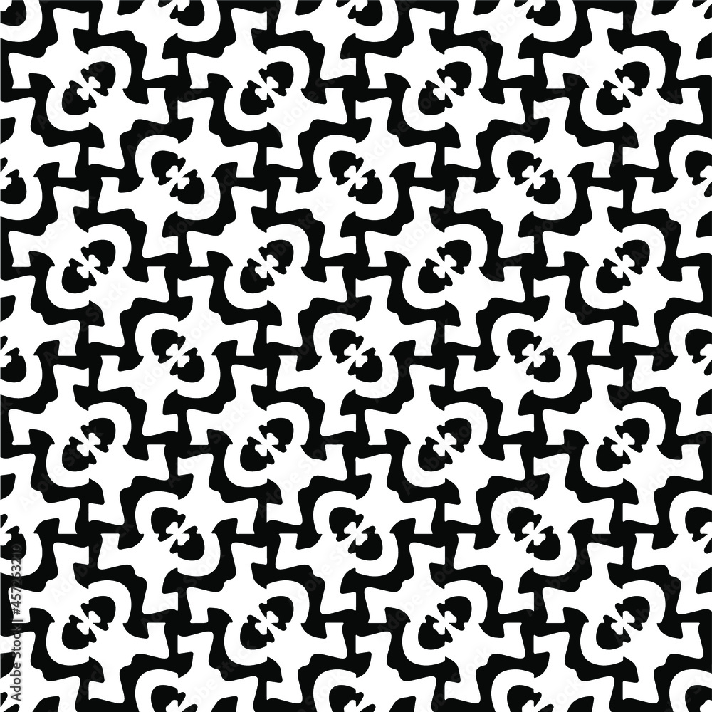 Seamless vector pattern in geometric ornamental style. Black pattern. Seamless vector pattern in geometric ornamental style. Black pattern.