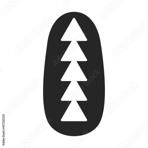 Nail of manicure vector icon.Black vector icon isolated on white background nail of manicure.