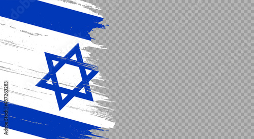 Israel  flag with brush paint textured isolated  on png or transparent background,Symbol of Israel,template for banner,promote, design,vector,top gold medal winner sport country