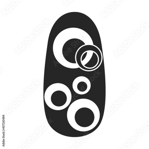 Nail of manicure vector icon.Black vector icon isolated on white background nail of manicure.