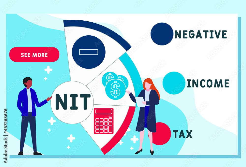 Vector website design template . NIT - Negative Income Tax acronym. business concept. illustration for website banner, marketing materials, business presentation, online advertising. Vector website design template . NIT - Negative Income Tax acronym. business concept. illustration for website banner, marketing materials, business presentation, online advertising.