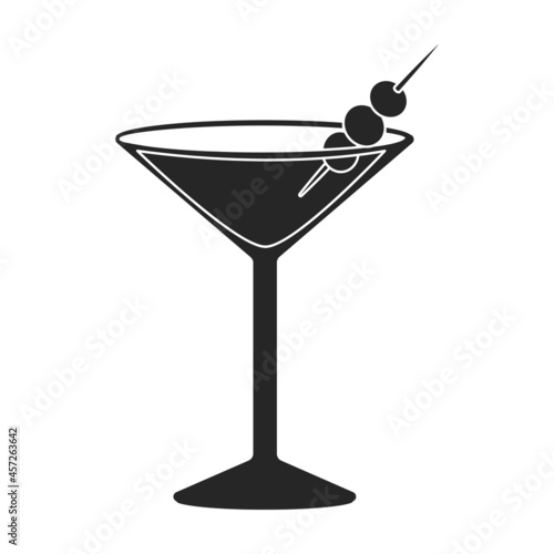 Summer cocktail vector icon.Black vector icon isolated on white background summer cocktail.