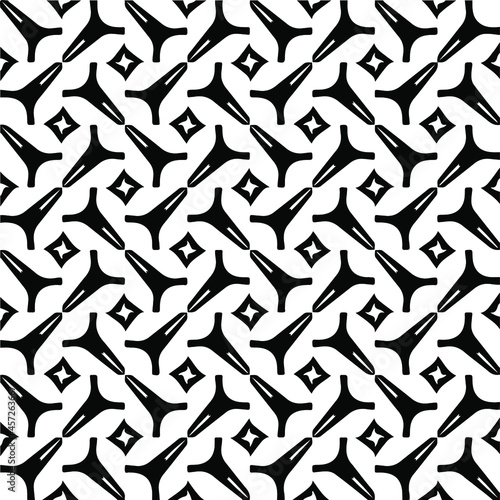 Seamless vector pattern in geometric ornamental style. Black pattern.
