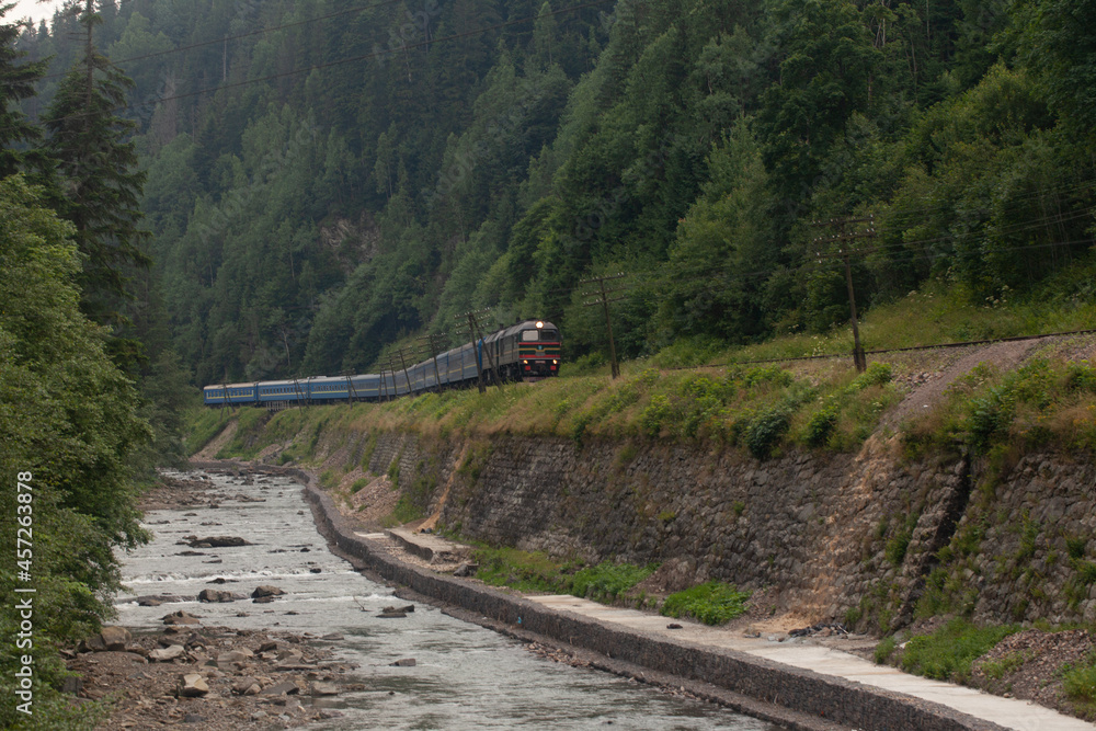 Fototapeta premium Beautiful landscape in the Carpathian mountains.