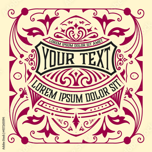 Western card with vintage style