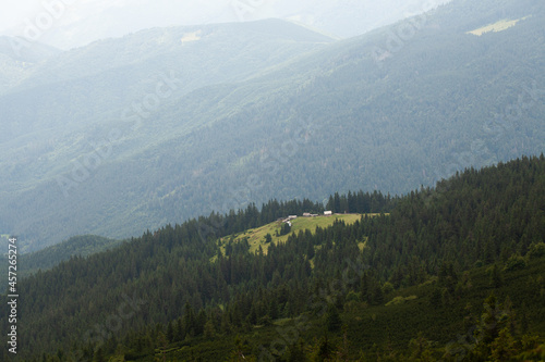 Beautiful landscape in the Carpathian mountains.