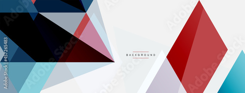Color triangles composition, geometric abstract background. Techno or business concept, pattern for wallpaper, banner, background, landing page